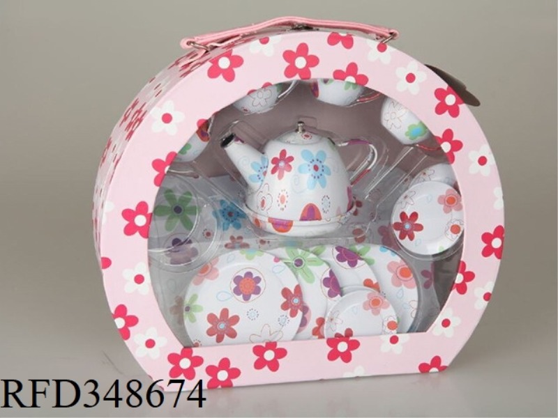 SAFFLOWER PRINTED TEA SET 15PCS