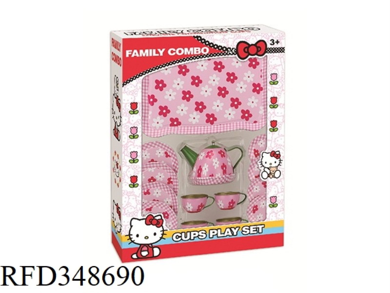 SAFFLOWER PRINTED TEA SET 15PCS