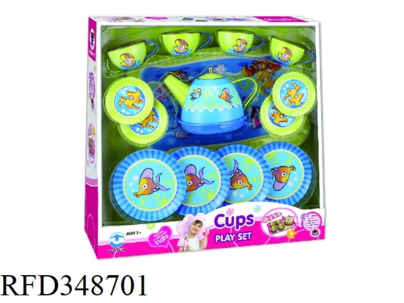 MARINE BIOLOGICAL PRINTING TEA SET 15PCS