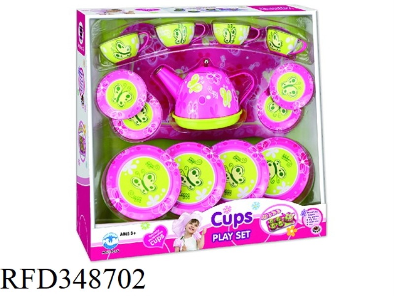 BUTTERFLY PRINTING TEA SET 15PCS