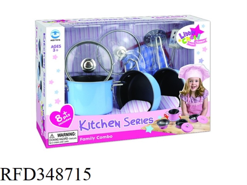 BLUE STAINLESS STEEL CUTLERY 8PCS