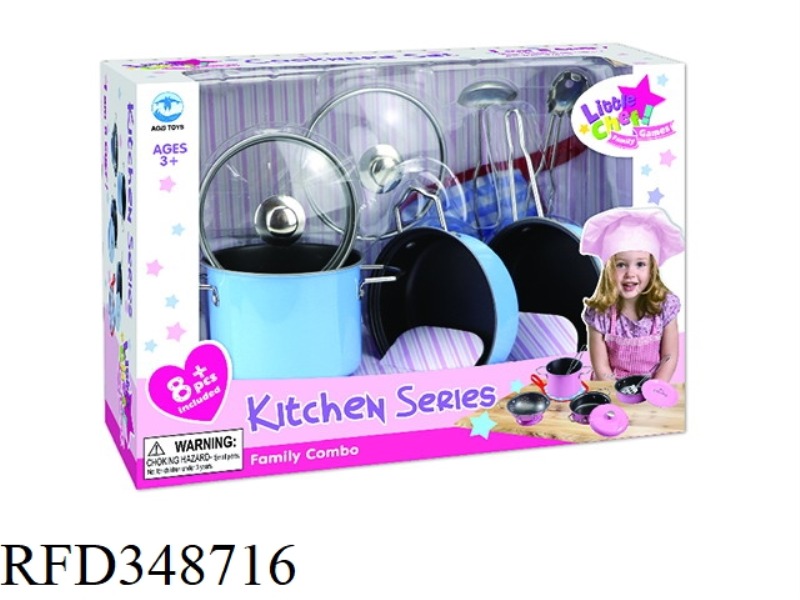 BLUE STAINLESS STEEL CUTLERY 8PCS