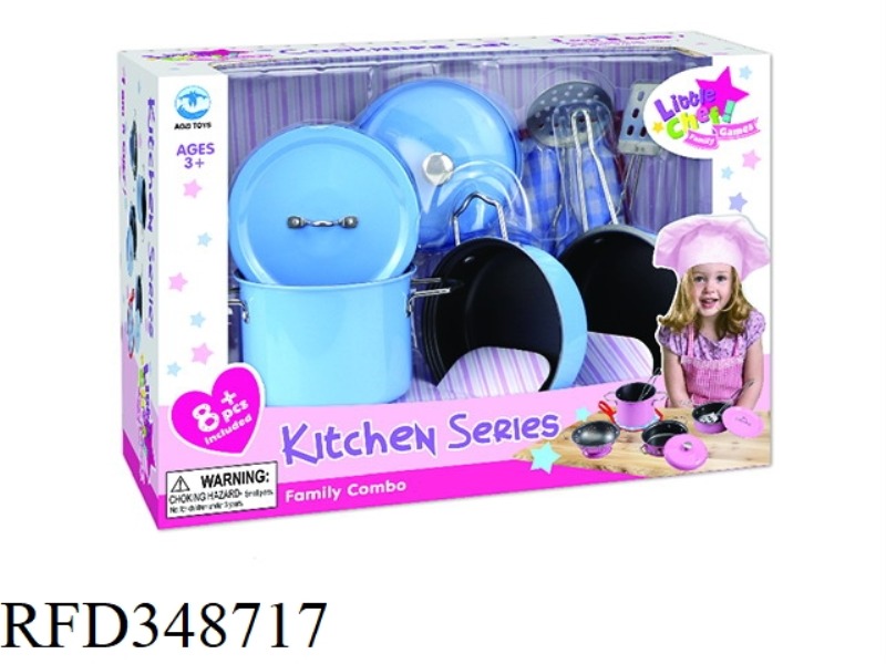 BLUE STAINLESS STEEL CUTLERY 8PCS