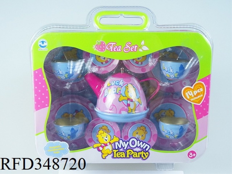 BEAR PRINT TEA SET 15PCS