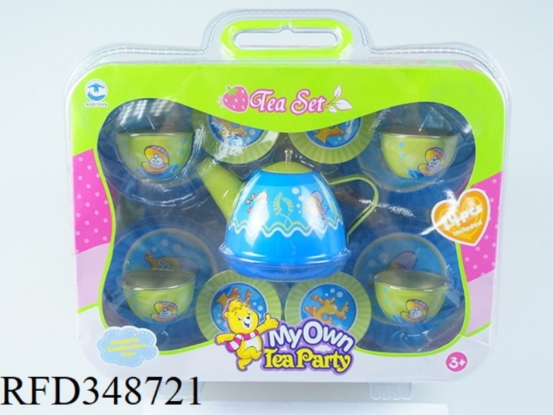MARINE BIOLOGICAL PRINTING TEA SET 15PCS