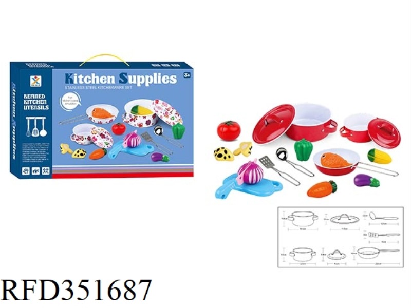 PLAY HOUSE STAINLESS STEEL TABLEWARE (BAKED FLOWERS)