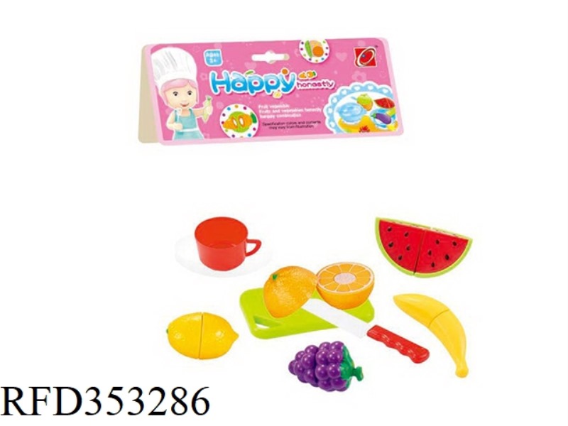 9 PIECES OF HAPPY CUT FRUIT