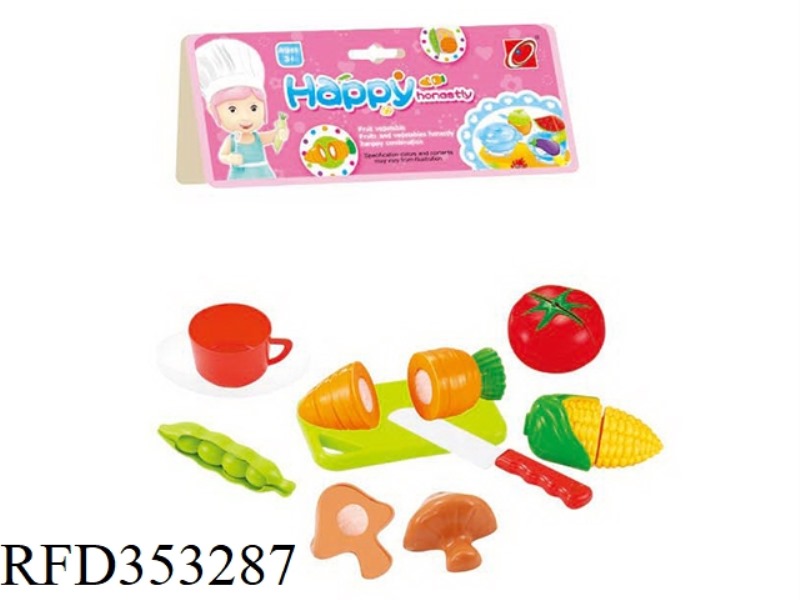 9 PIECES OF HAPPY CHOPPED VEGETABLES