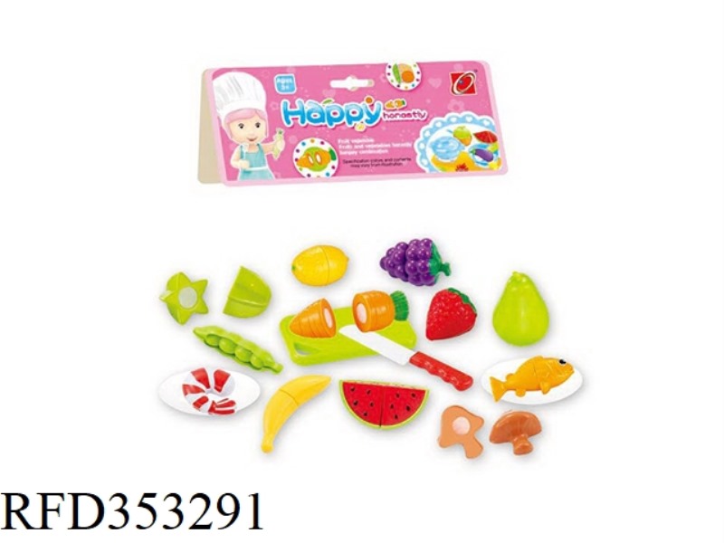 16 HAPPY CUT FRUITS AND VEGETABLES
