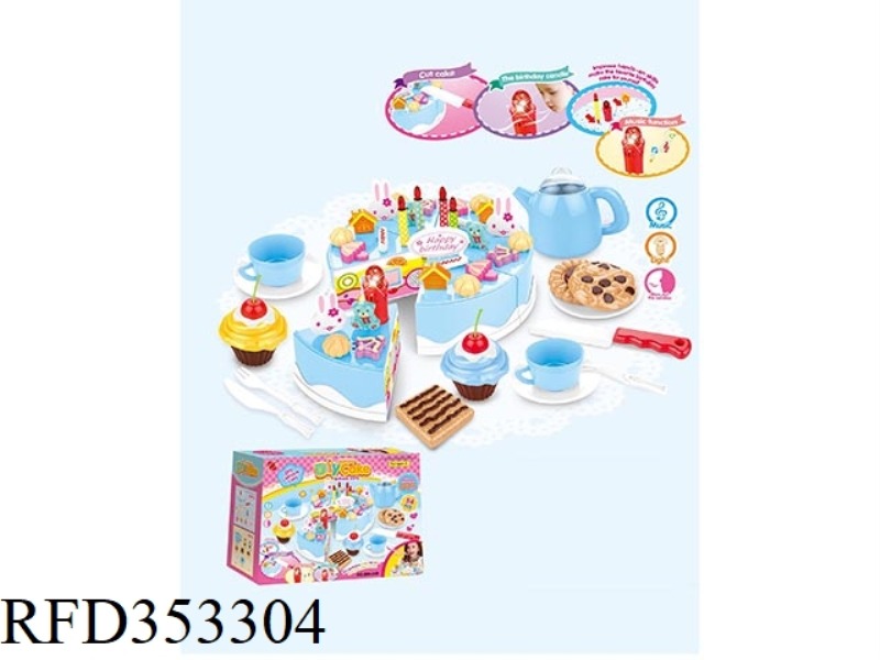 DIY FRUIT ELECTRIC CAKE SET (54PCS WITH MUSIC) (INCLUDING ELECTRICITY)