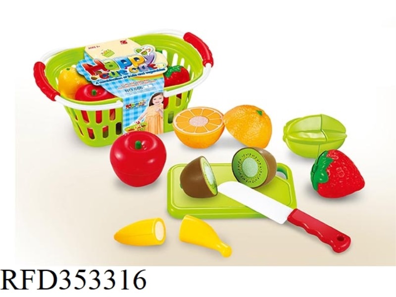 9PCS CUTABLE FRUIT AND VEGETABLE WITH BLUE SUB SET