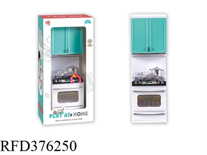 LIGHT GREEN GAS STOVE CABINET