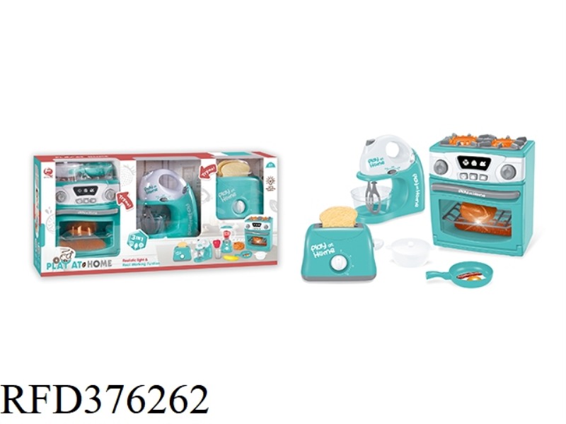 LIGHT GREEN THREE-IN-ONE SMALL APPLIANCE COMBINATION (