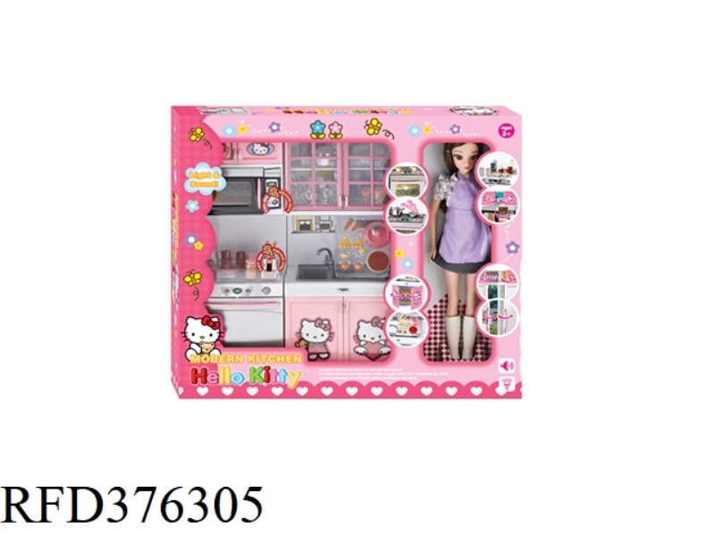 HELLOKITTY FASHION KITCHEN PLUS BARBIE