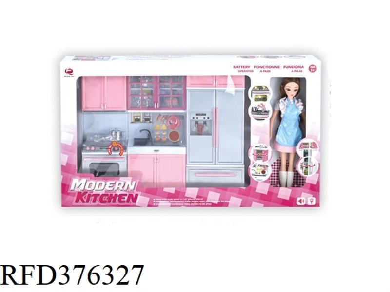 PINK FASHION KITCHEN WITH BARBIE