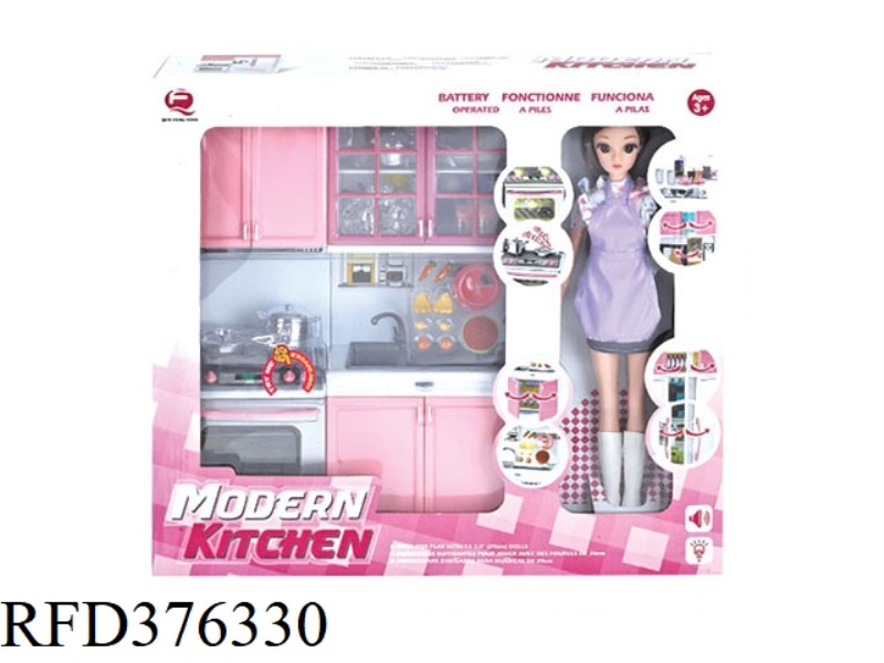 PINK FASHION KITCHEN WITH BARBIE