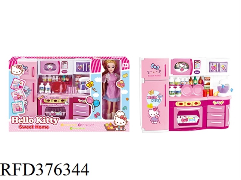 NEW VERSION OF HELLOKITY FASHION REFRIGERATOR PLUS BARBIE