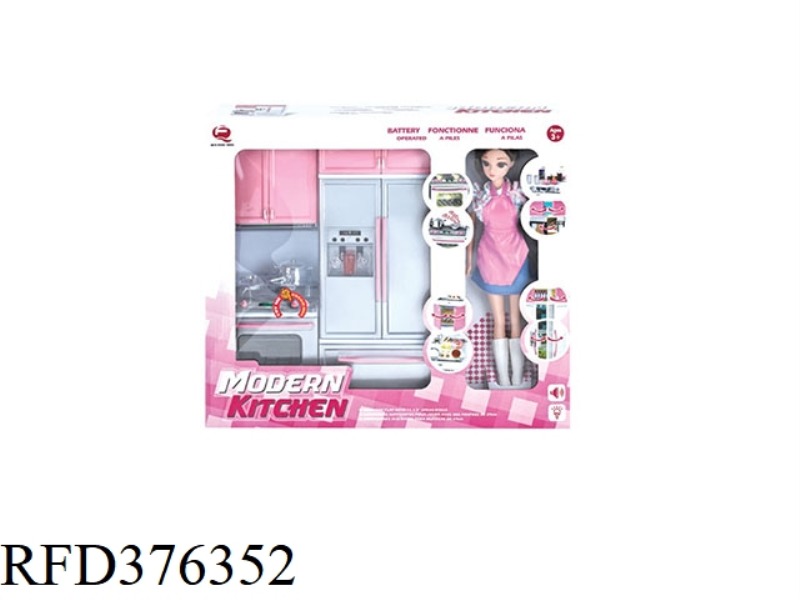 PINK FASHION KITCHEN WITH BARBIE