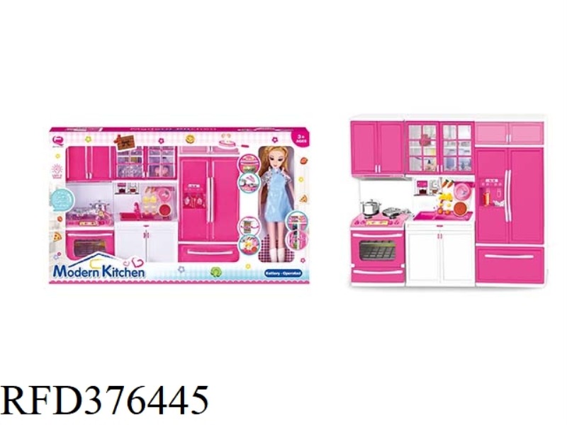 THREE-IN-ONE STYLISH KITCHEN COMBINATION PLUS BARBIE