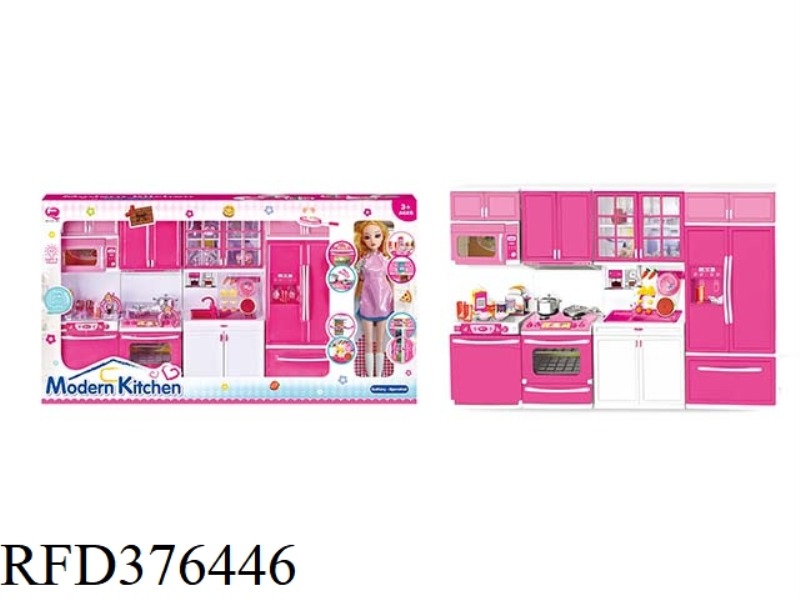 FOUR-IN-ONE STYLISH KITCHEN COMBINATION PLUS BARBIE