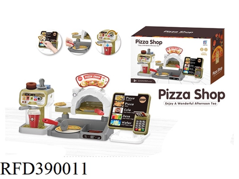 GOLDEN COFFEE MAKER,PIZZA TABLE,ORDERING TABLE SET