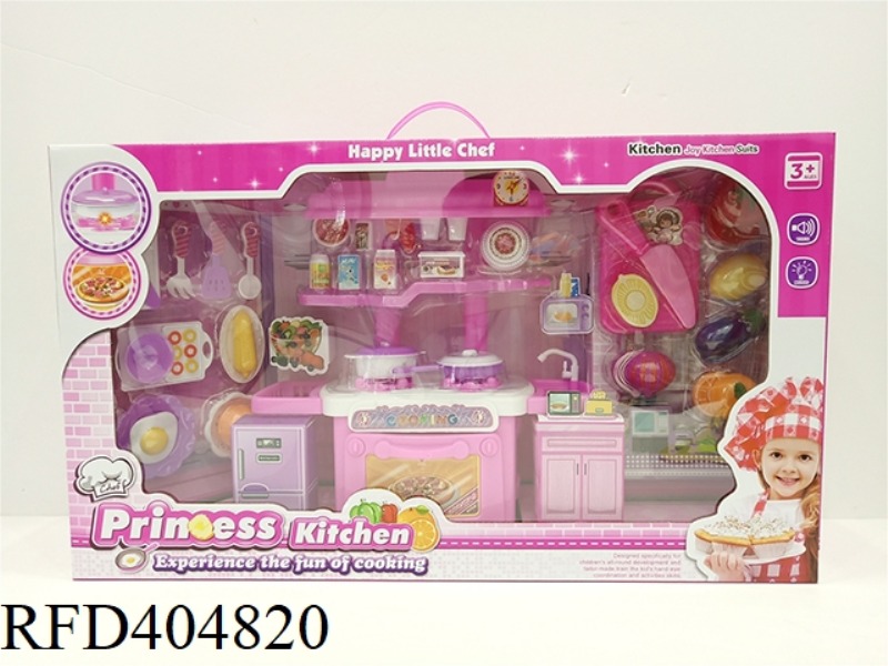 PLAY HOUSE DINING TABLE WITH FRUIT CUTTING SET (WITH LIGHT AND SOUND) NOT INCLUDE