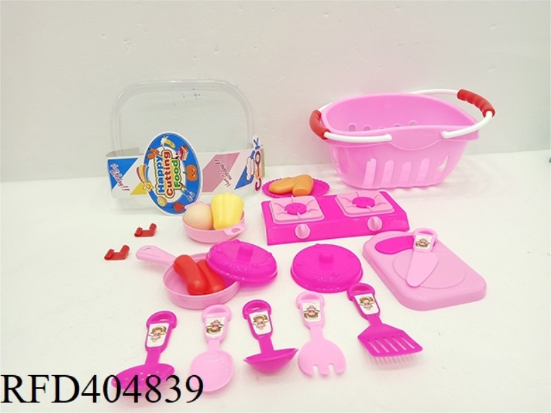 FRUIT BASKET WITH TABLEWARE PLAY HOUSE SET