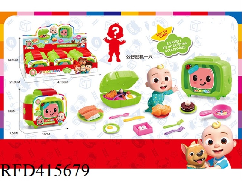 COCOMELON THEME COOKING SCENE STORAGE BAG 9PCS