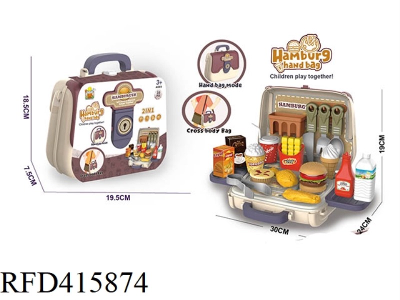 3-IN-1 HAMBURGER MESSENGER BAG