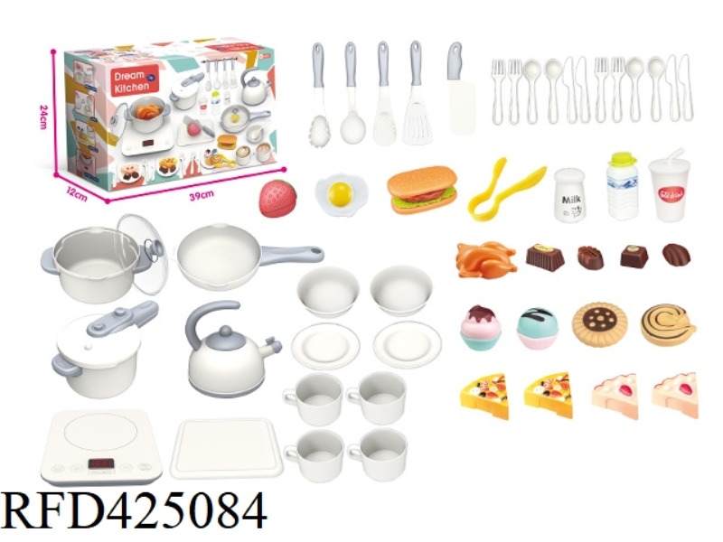 SOUND, LIGHT AND MUSIC TOUCH KITCHEN SET 55PCS