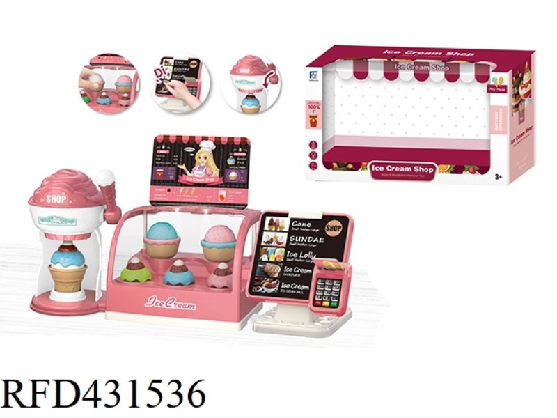 ICE CREAM MACHINE, ICE CREAM VENDING TABLE, ORDERING TABLE SET