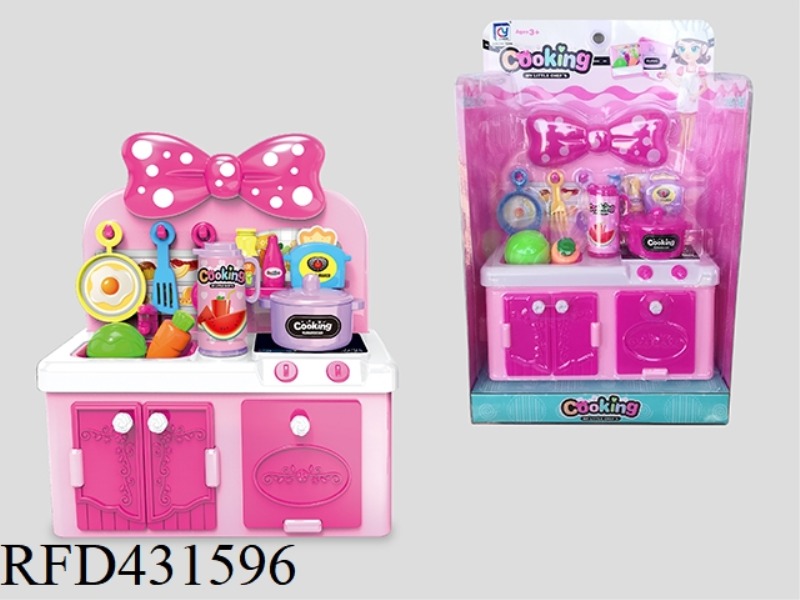 PINK SOLID COLOR MINI KITCHEN, KITCHENWARE COMBINATION