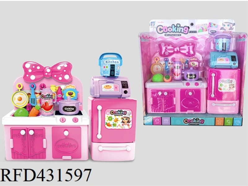 PINK SOLID COLOR MINI KITCHEN, KITCHENWARE COMBINATION