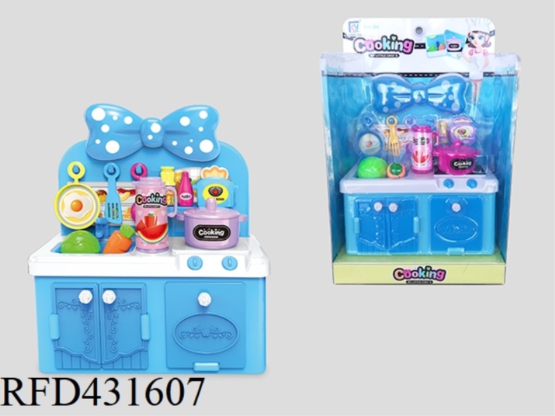 BLUE SOLID COLOR MINI KITCHEN, KITCHENWARE COMBINATION