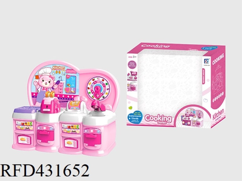 CARTOON PINK PUZZLE KITCHEN, KITCHENWARE COMBINATION