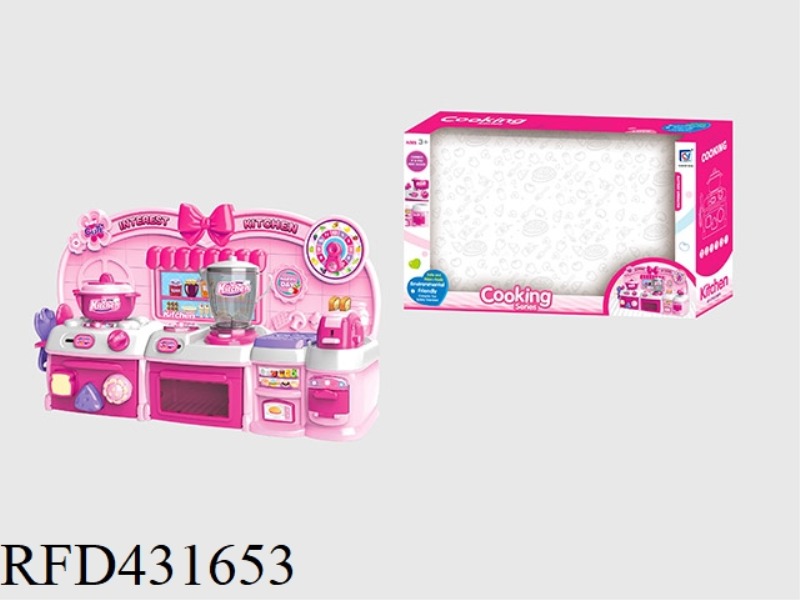 CARTOON PINK PUZZLE KITCHEN, KITCHENWARE COMBINATION