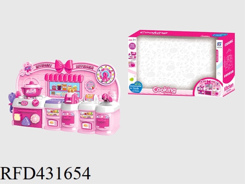 CARTOON PINK PUZZLE KITCHEN, KITCHENWARE COMBINATION