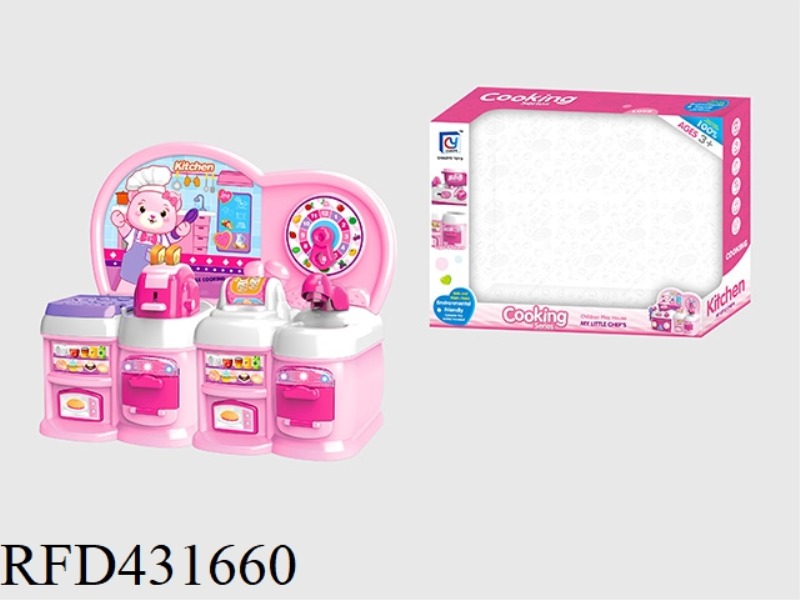 CARTOON PINK PUZZLE KITCHEN, KITCHENWARE COMBINATION