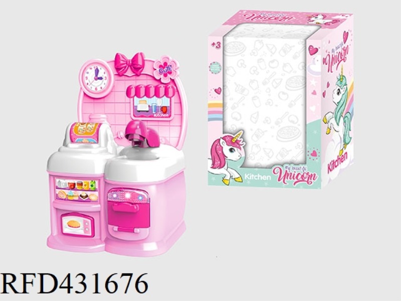 CARTOON PINK UNICORN PUZZLE KITCHEN, KITCHENWARE COMBINATION