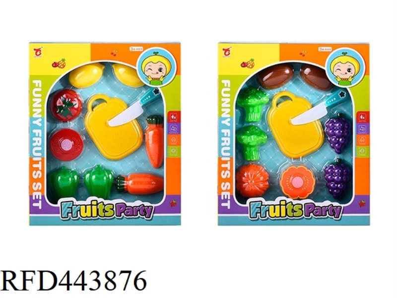 CUT VEGETABLES AND FRUITS IN 2 MIXED PACKAGES