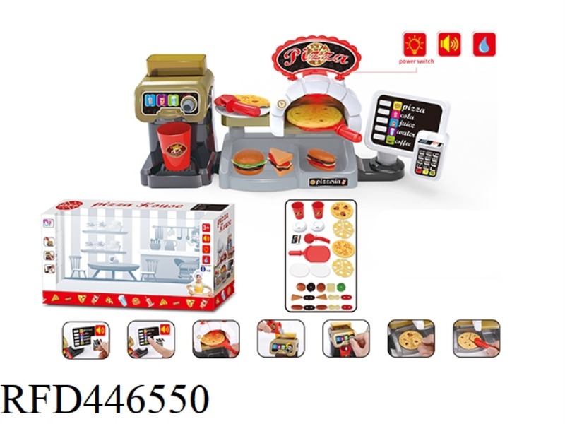 ORDERING MACHINE WITH PIZZA COFFEE MACHINE SET