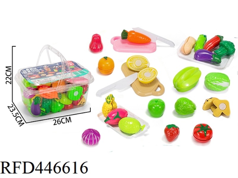 LARGE BASKET FRUIT AND VEGETABLE SET