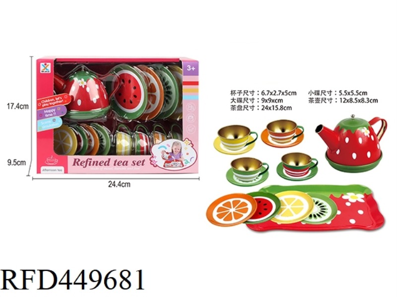 HOUSEHOLD TINPLATE FRUIT TEA SET