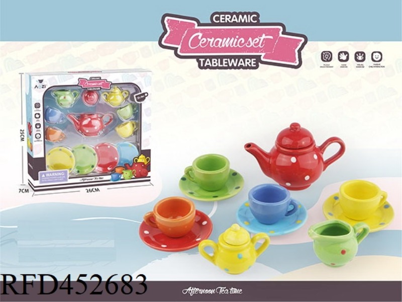 CERAMIC TEA SET (13PCS)