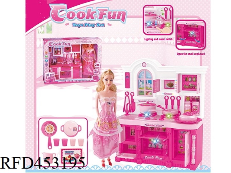 KITCHEN SERIES + MATCHING + BARBIE BARBIE COLOR LIGHT AND SOUND