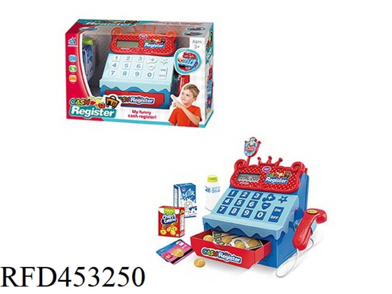 PLAY HOUSE BOY CASH REGISTER + COINS