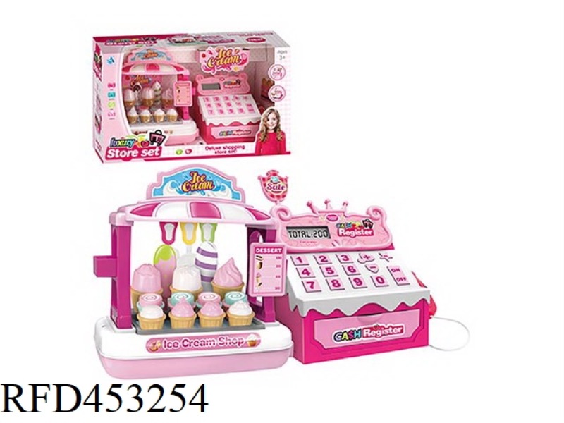 PLAY HOUSE ICE CREAM SUPERMARKET + CASH REGISTER