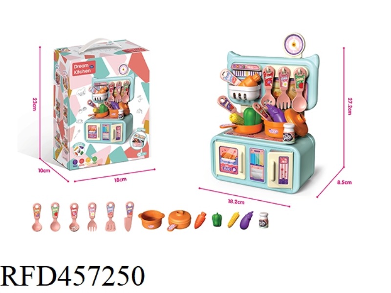 STORAGE KITCHENETTE SET PINK BLUE