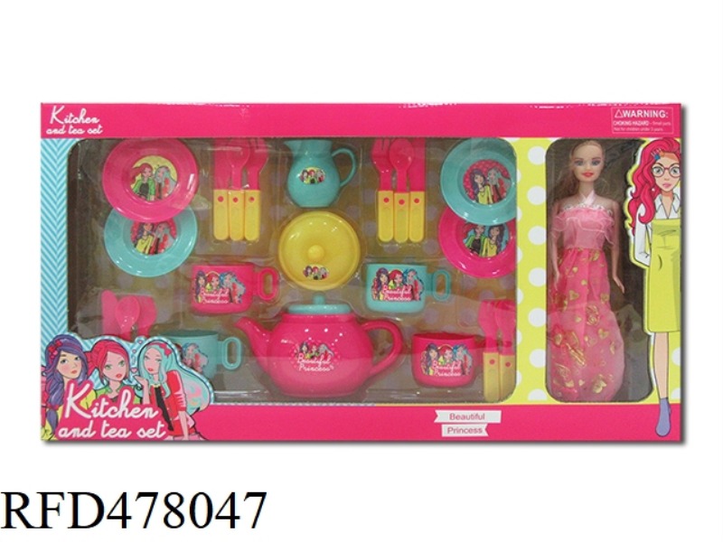 TEA SET + BARBIE