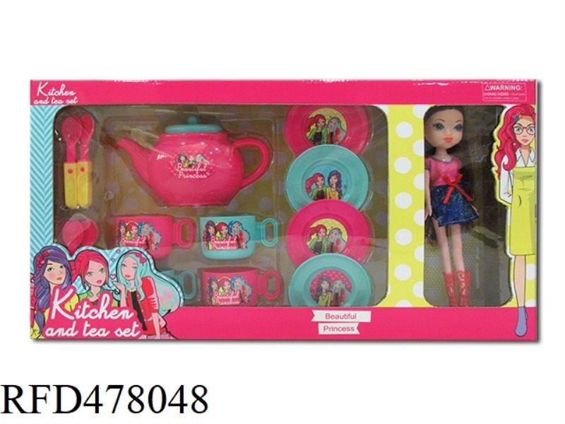 TEA SET + BARBIE